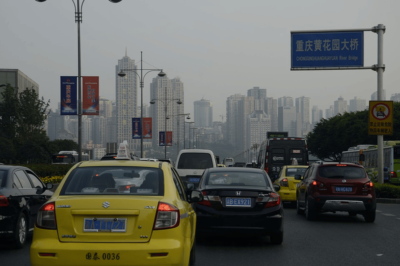 中国 道路 大都市 車